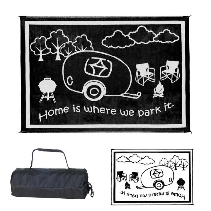 سجاد RV خارجي قابل للعكس دواسات للتصفية 3 . Reversible Outdoor RV Rugs Drain Mats Waterproof Area