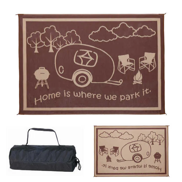 سجاد RV خارجي قابل للعكس دواسات للتصفية 3 . Reversible Outdoor RV Rugs Drain Mats Waterproof Area