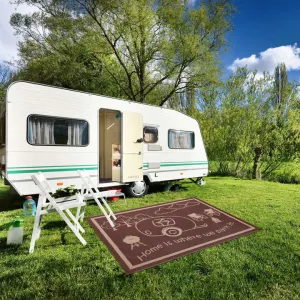 سجاد RV خارجي قابل للعكس دواسات للتصفية 3 . Reversible Outdoor RV Rugs Drain Mats Waterproof Area