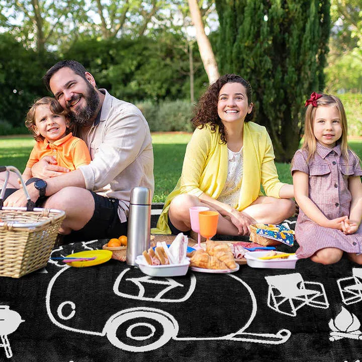 سجاد RV خارجي قابل للعكس دواسات للتصفية 3 . Reversible Outdoor RV Rugs Drain Mats Waterproof Area
