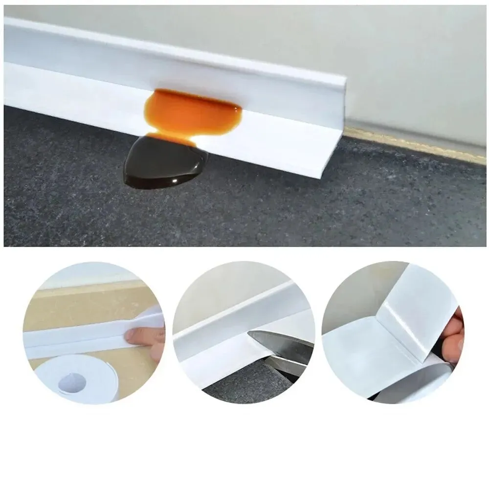 1pc Bathroom Waterproof Wall Stickers Sealing Tapes Pvc Adhesive Sealing Strips for Sink Edge Kitchen Bathroom Accessories