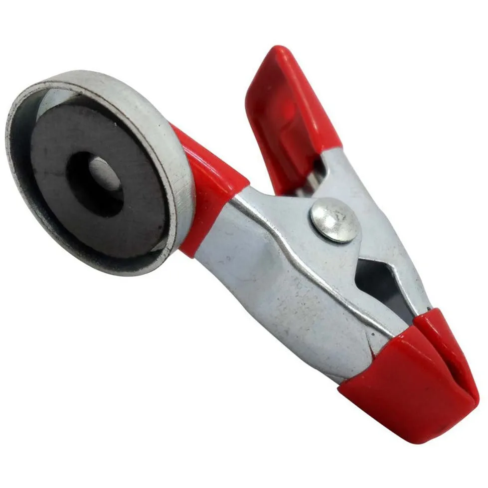 2 Inches Metal Spring Clamp with Powerful Magnet (Pack of: 12) - CLAMP-95920-Z12