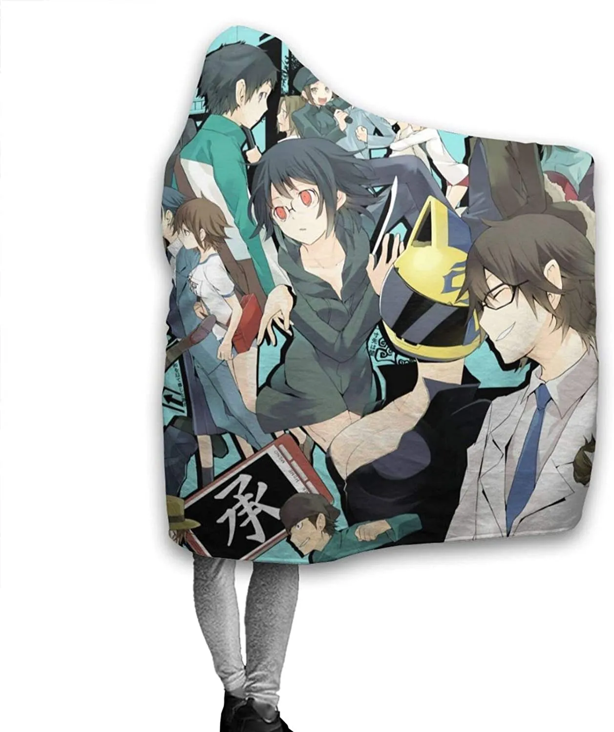 Anime Durarara Flannel Hooded Blanket Cloak