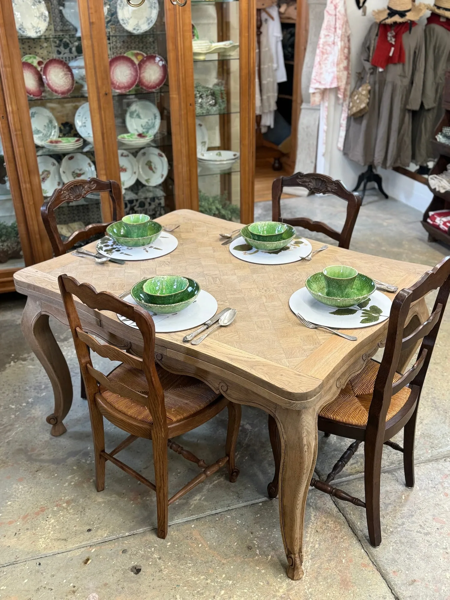 Antique French Oak Extendable Breakfast Table