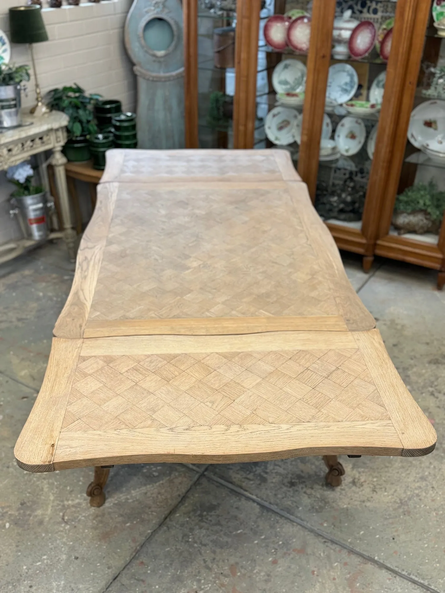 Antique French Oak Extendable Breakfast Table