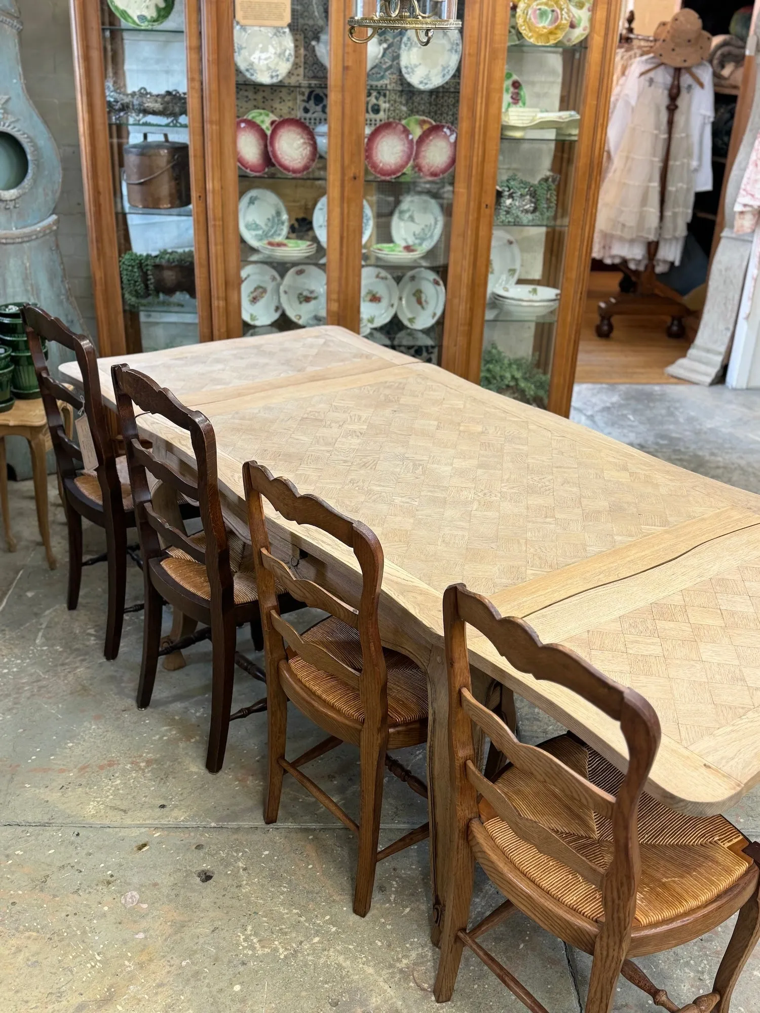 Antique French Oak Extendable Breakfast Table