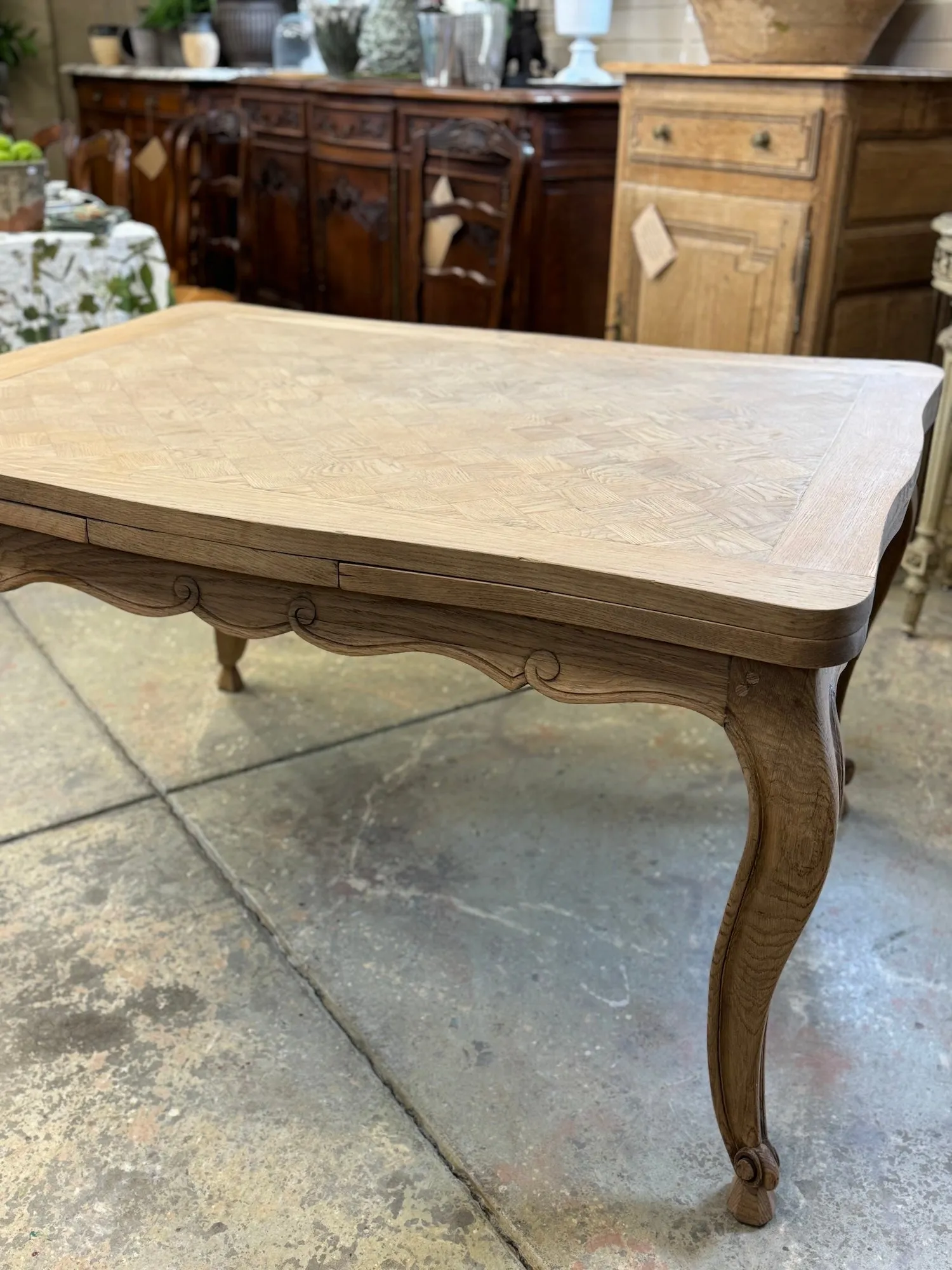 Antique French Oak Extendable Breakfast Table