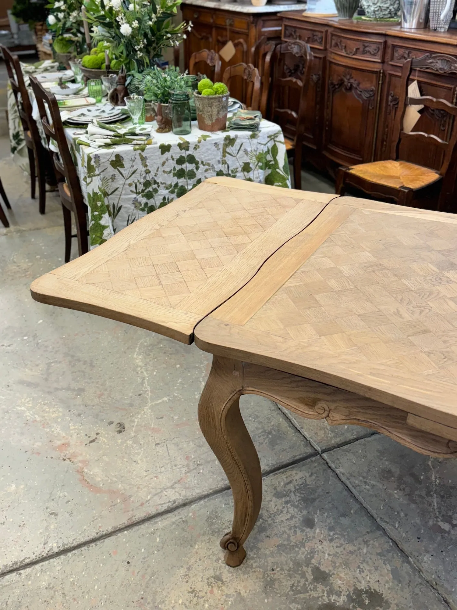 Antique French Oak Extendable Breakfast Table
