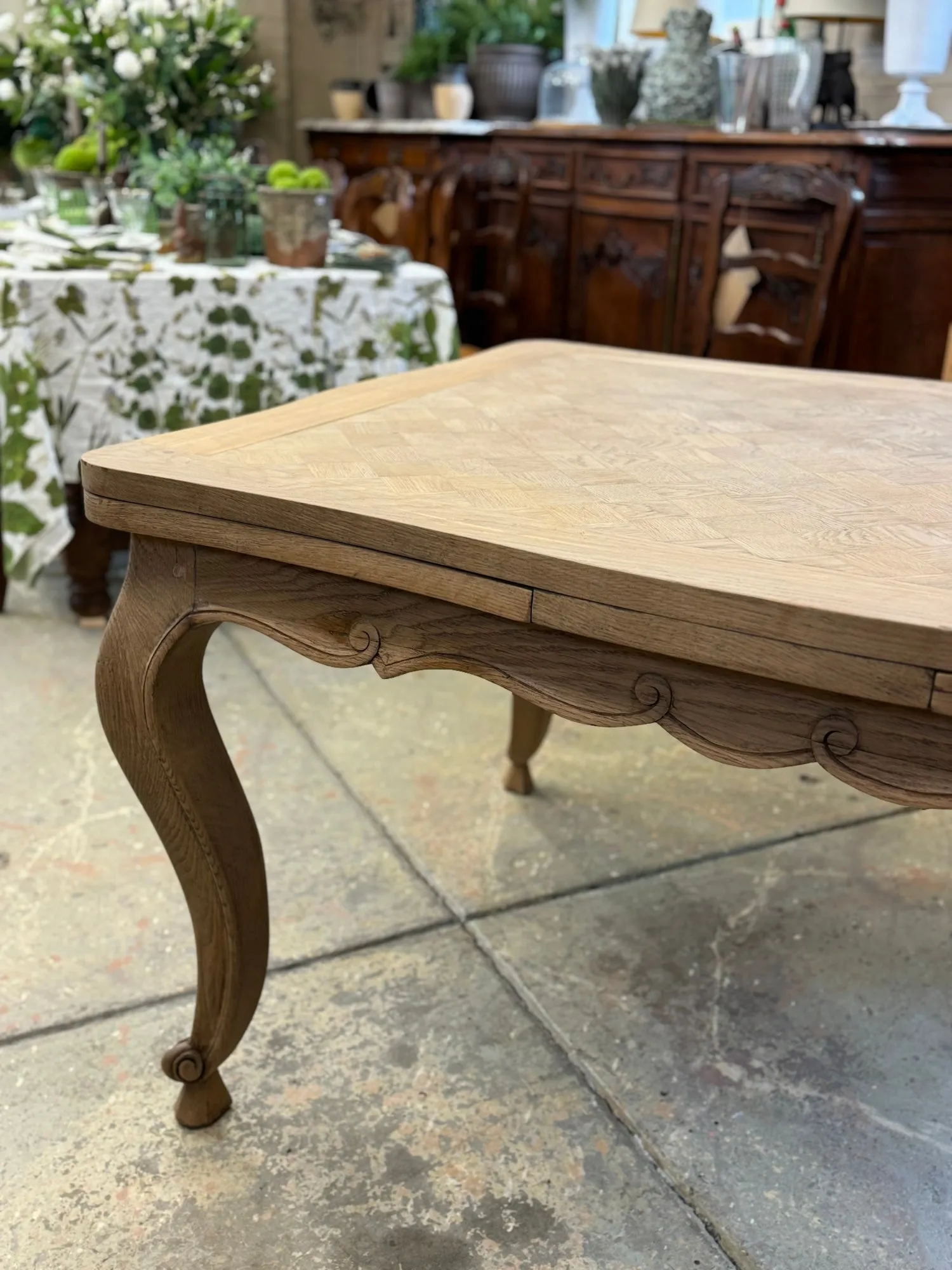 Antique French Oak Extendable Breakfast Table