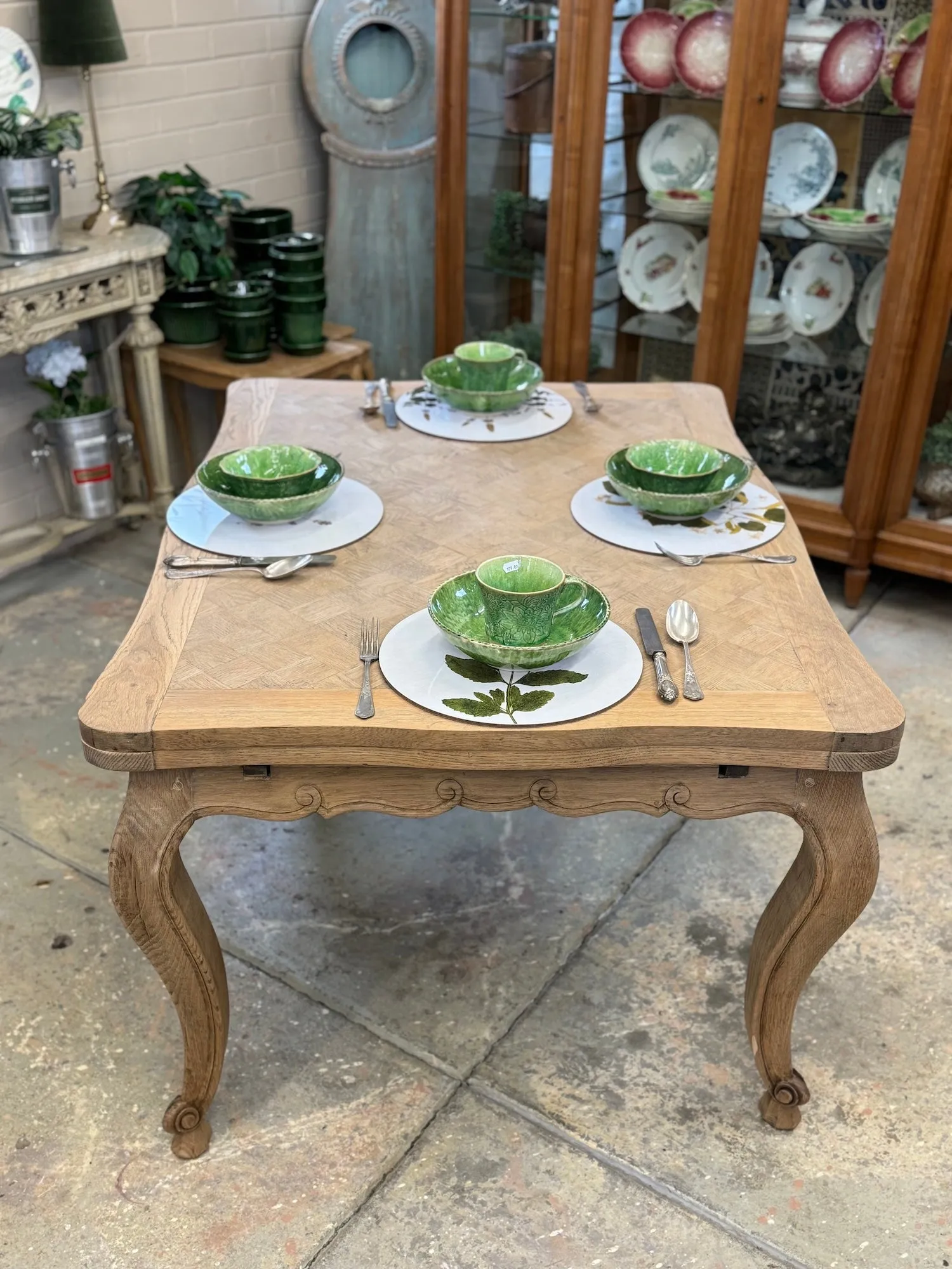 Antique French Oak Extendable Breakfast Table