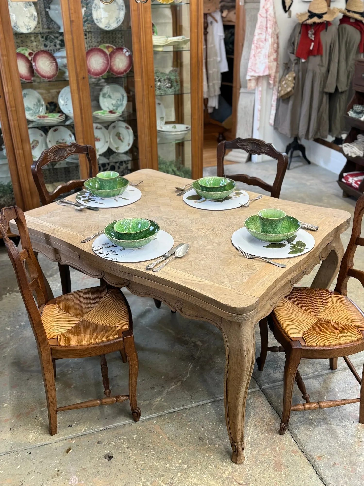 Antique French Oak Extendable Breakfast Table