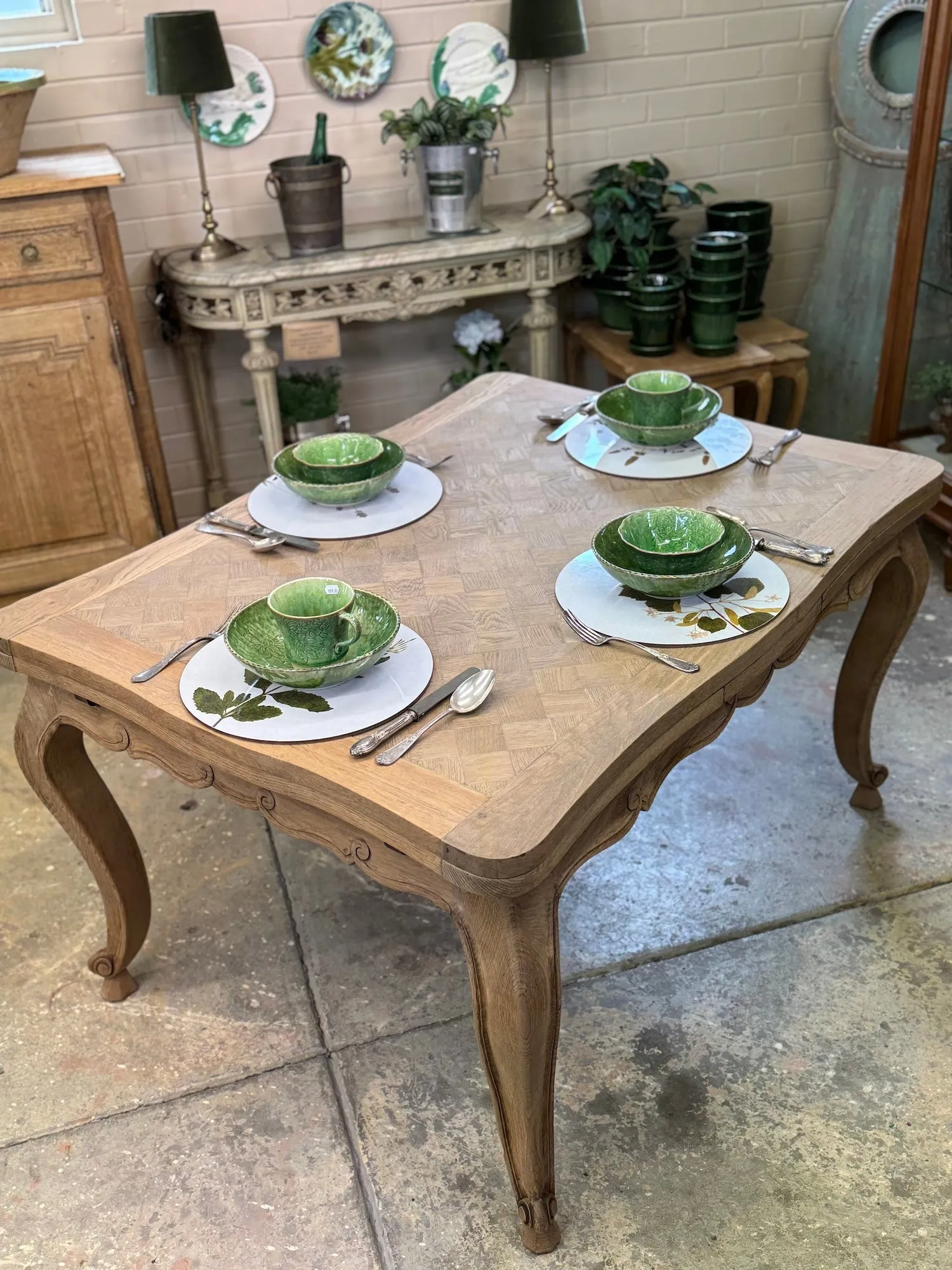 Antique French Oak Extendable Breakfast Table