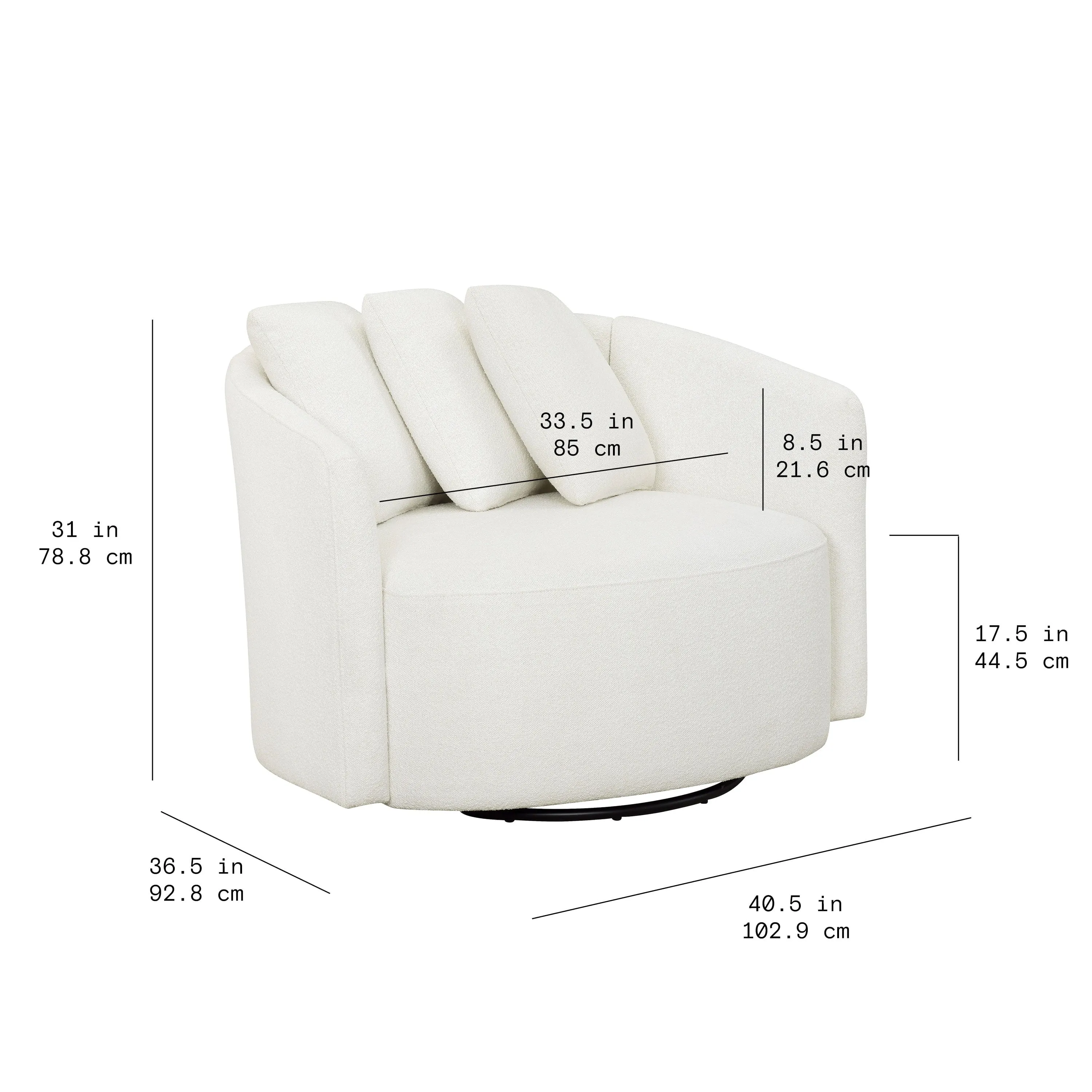Beautiful Drew Chair by Drew Barrymore, Cream Boucle