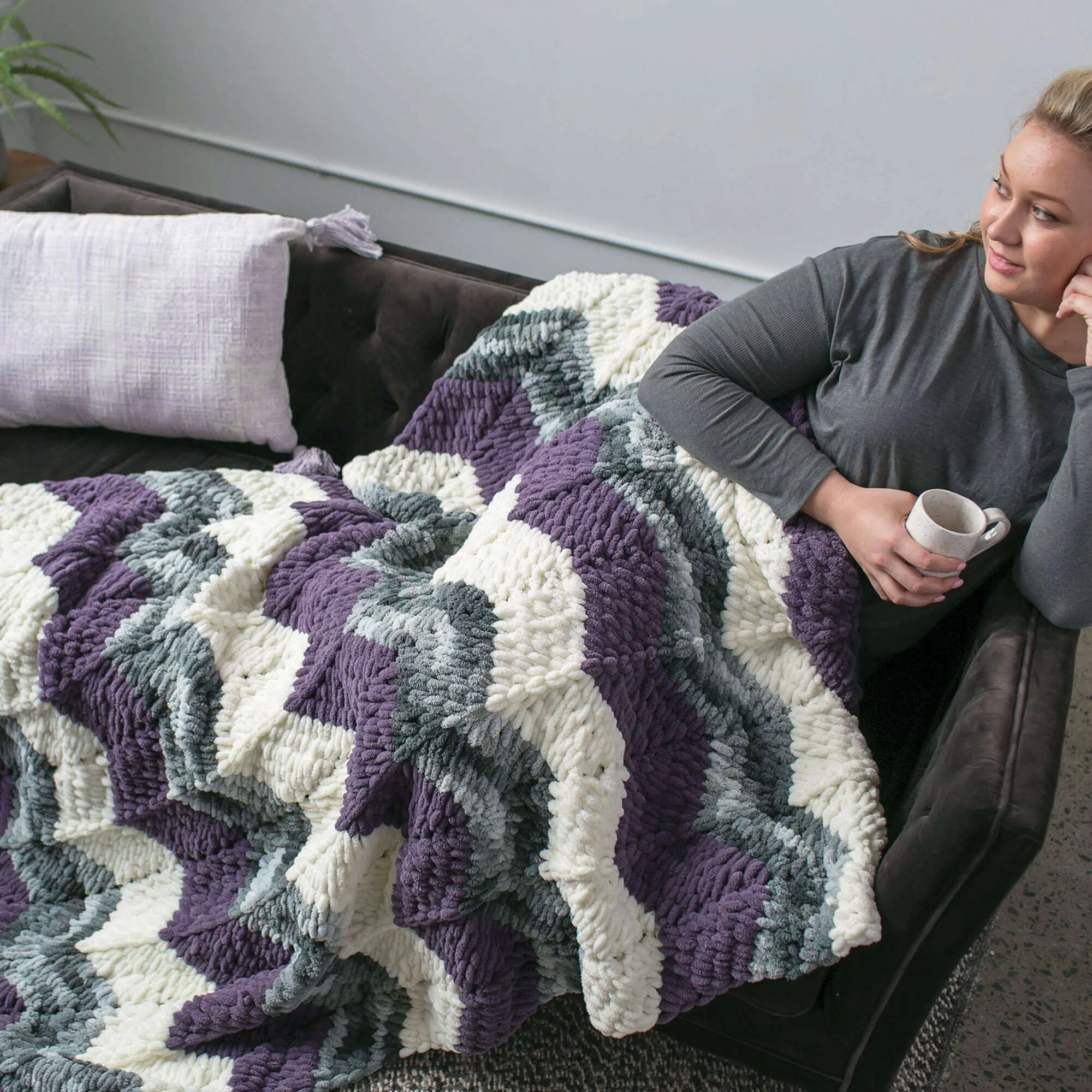 Bernat Craft Alize EZ Ripple Blanket