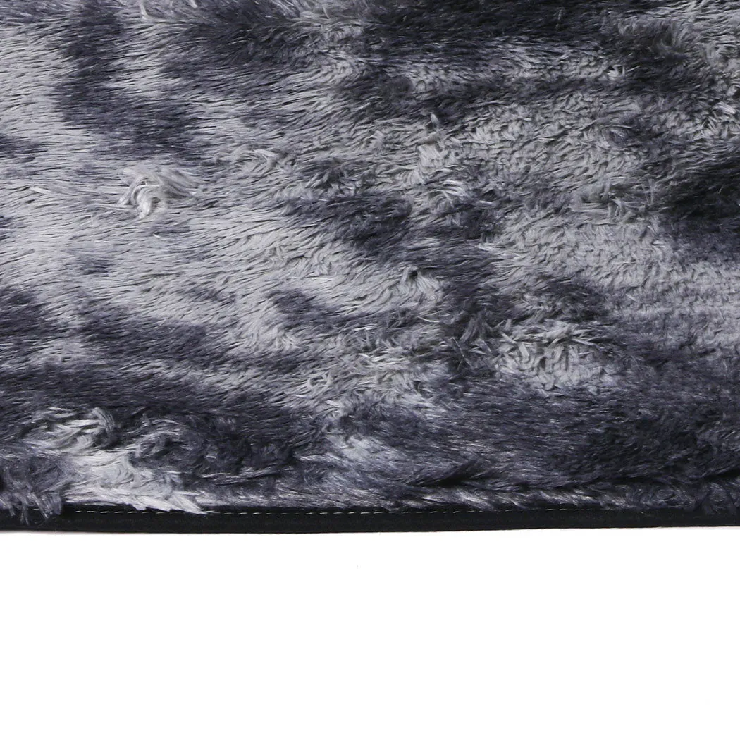 Caden 200x230 Floor Rug Shaggy Soft Large Area Rugs Tie-Dyed - Midnight City