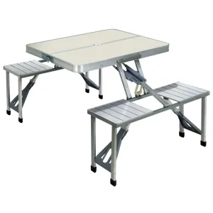 Camping Table with Chairs Folding Outdoor Picnic Beach BBQ 85CM