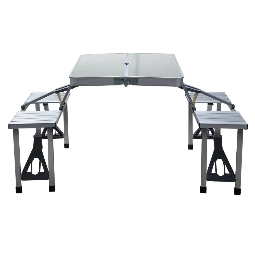 Camping Table with Chairs Folding Outdoor Picnic Beach BBQ 85CM