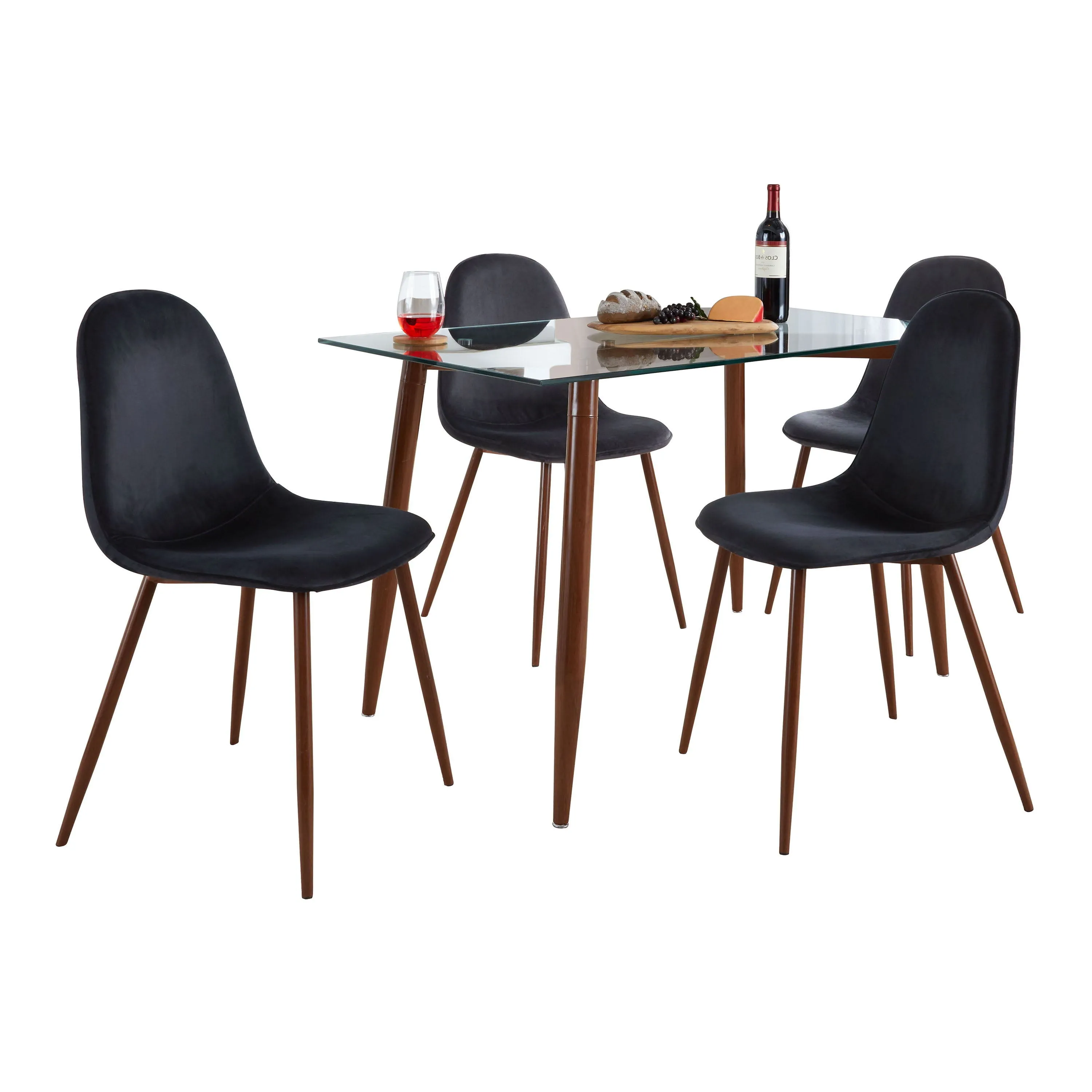 Clara Pebble - 5 Piece Mid-Century Modern Dining Set by Couch.com