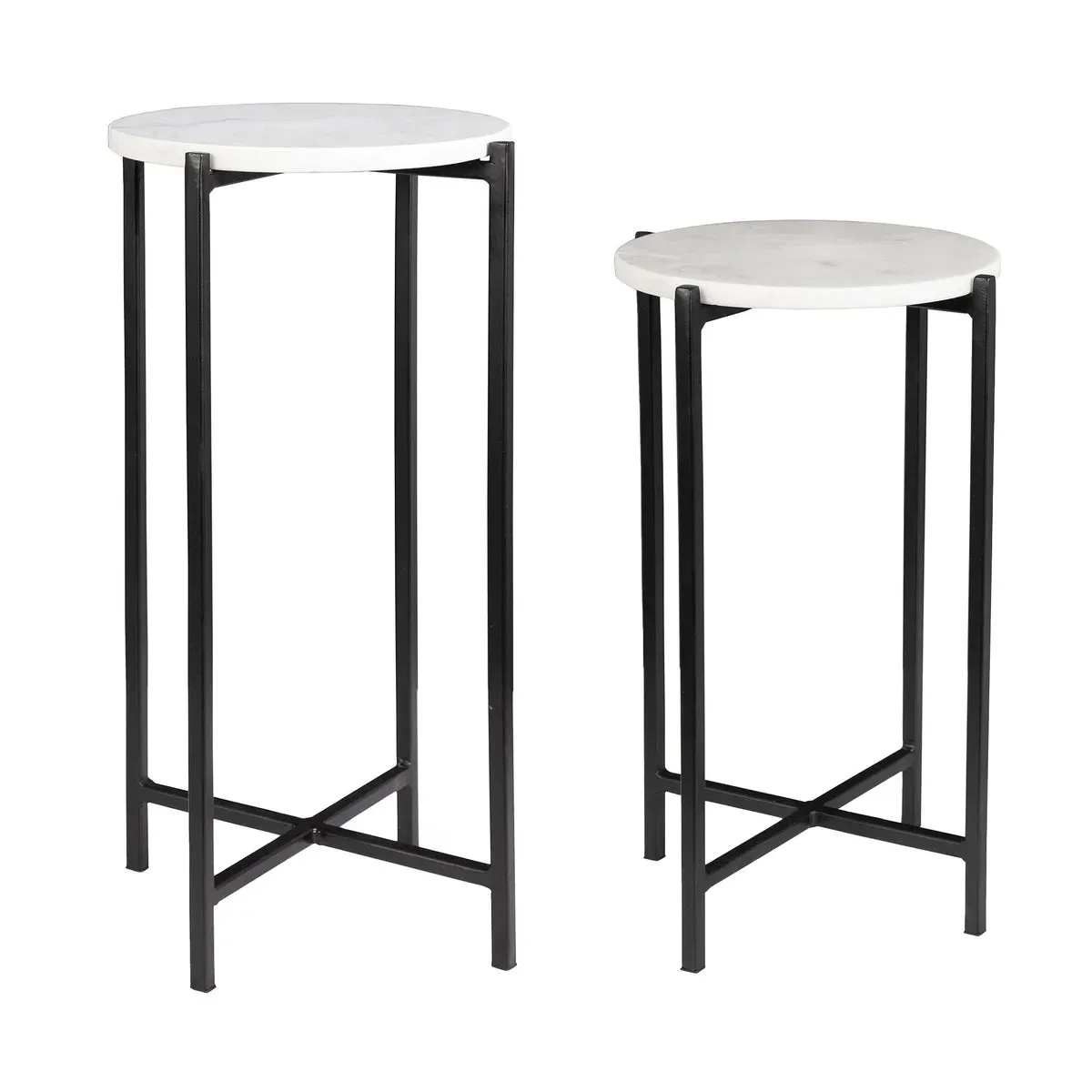 Concord 2-piece Marble Nesting Side Tables