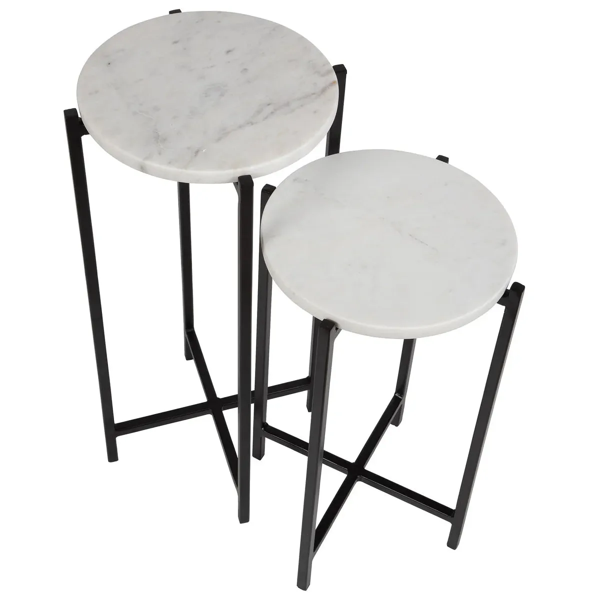 Concord 2-piece Marble Nesting Side Tables