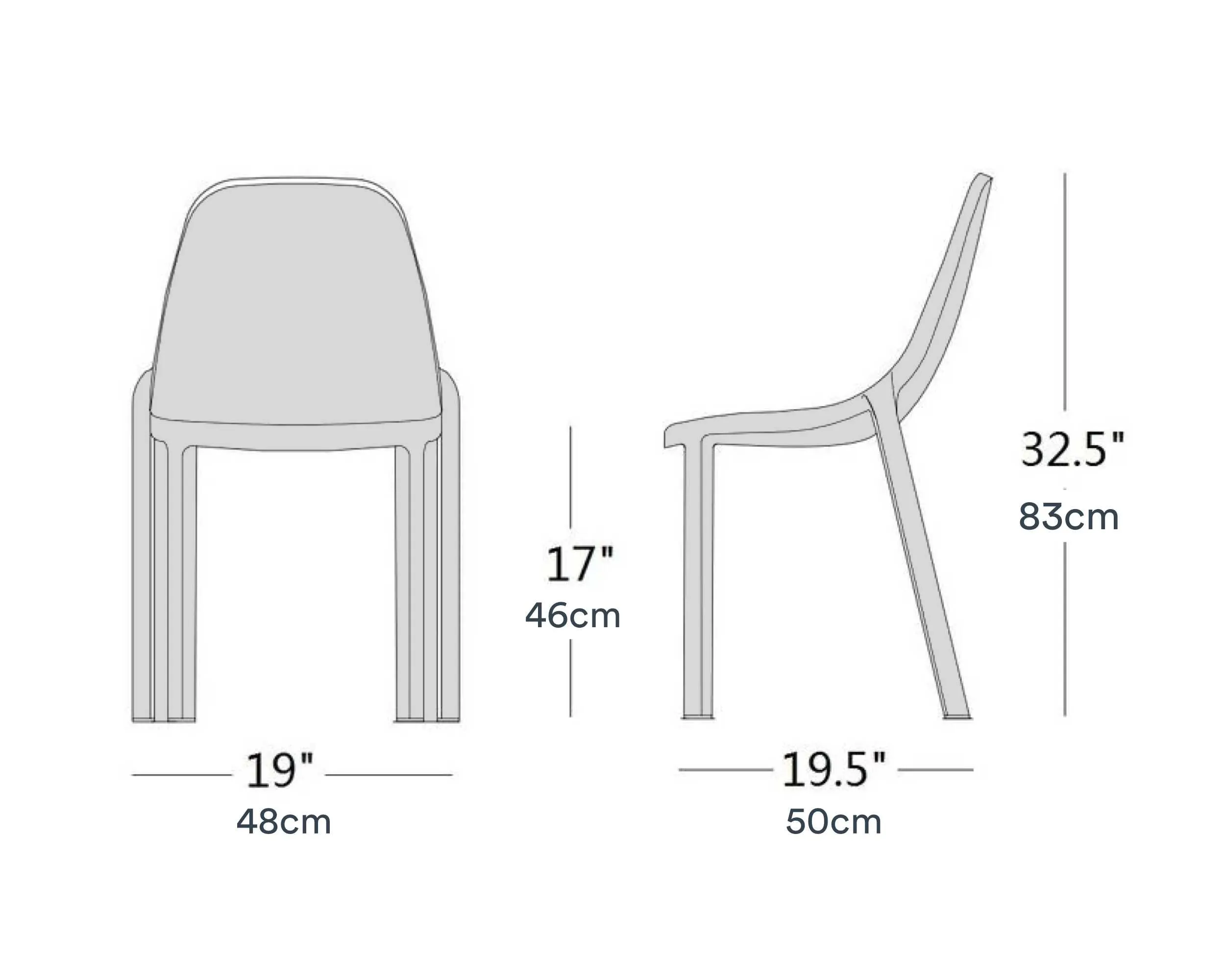 Emeco Broom stacking chair, natural