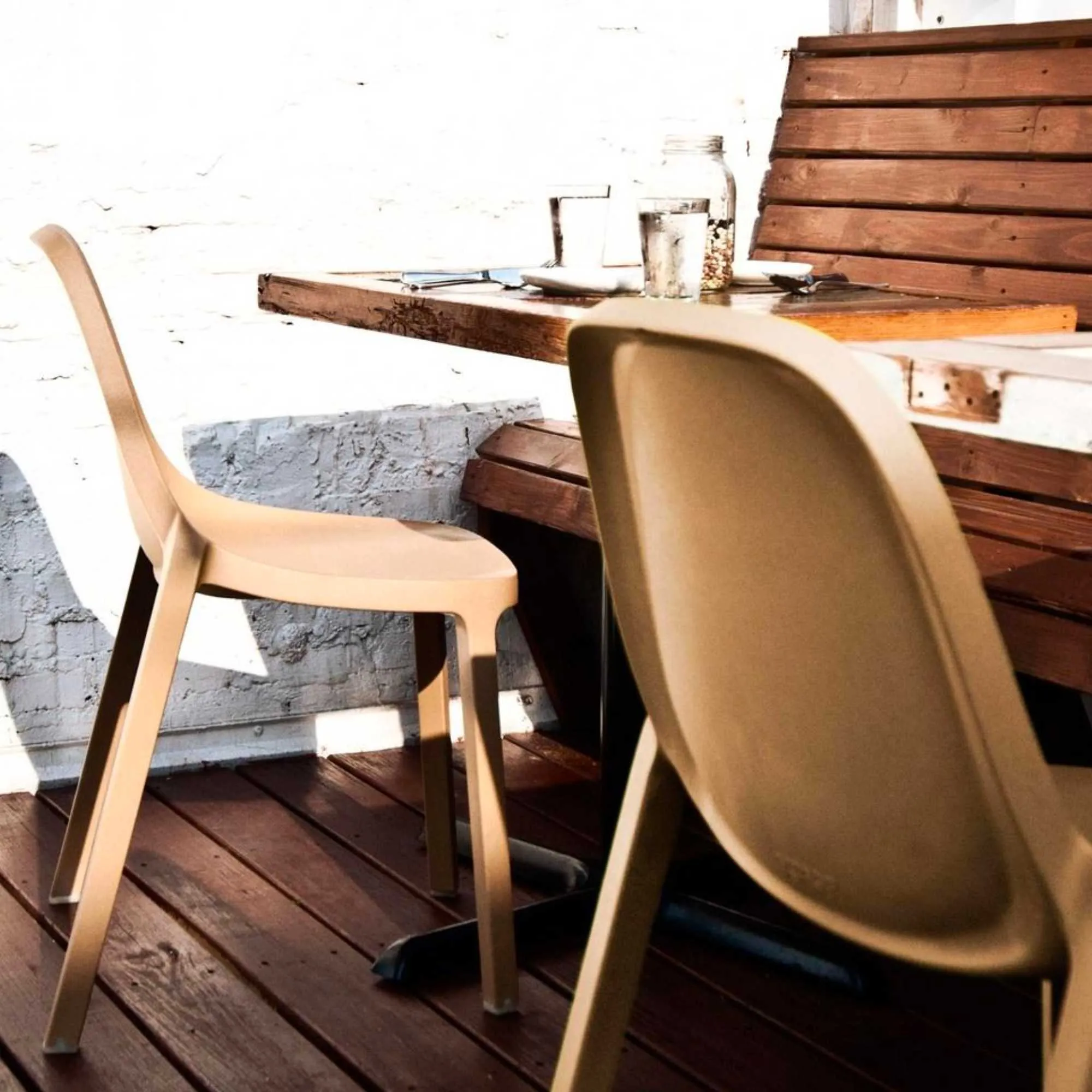 Emeco Broom stacking chair, natural