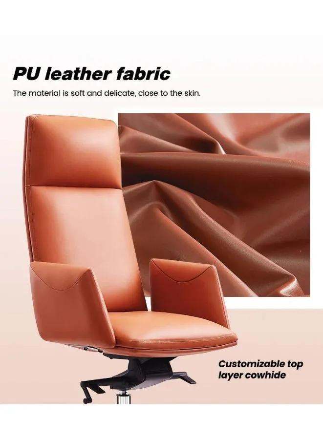 Executive Ergonomic Office Luxury Swivel Leather Chair with Headrest