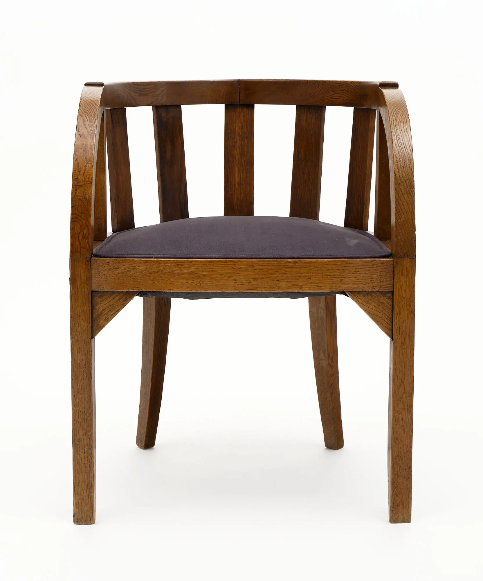 French Art Deco Oak Chairs