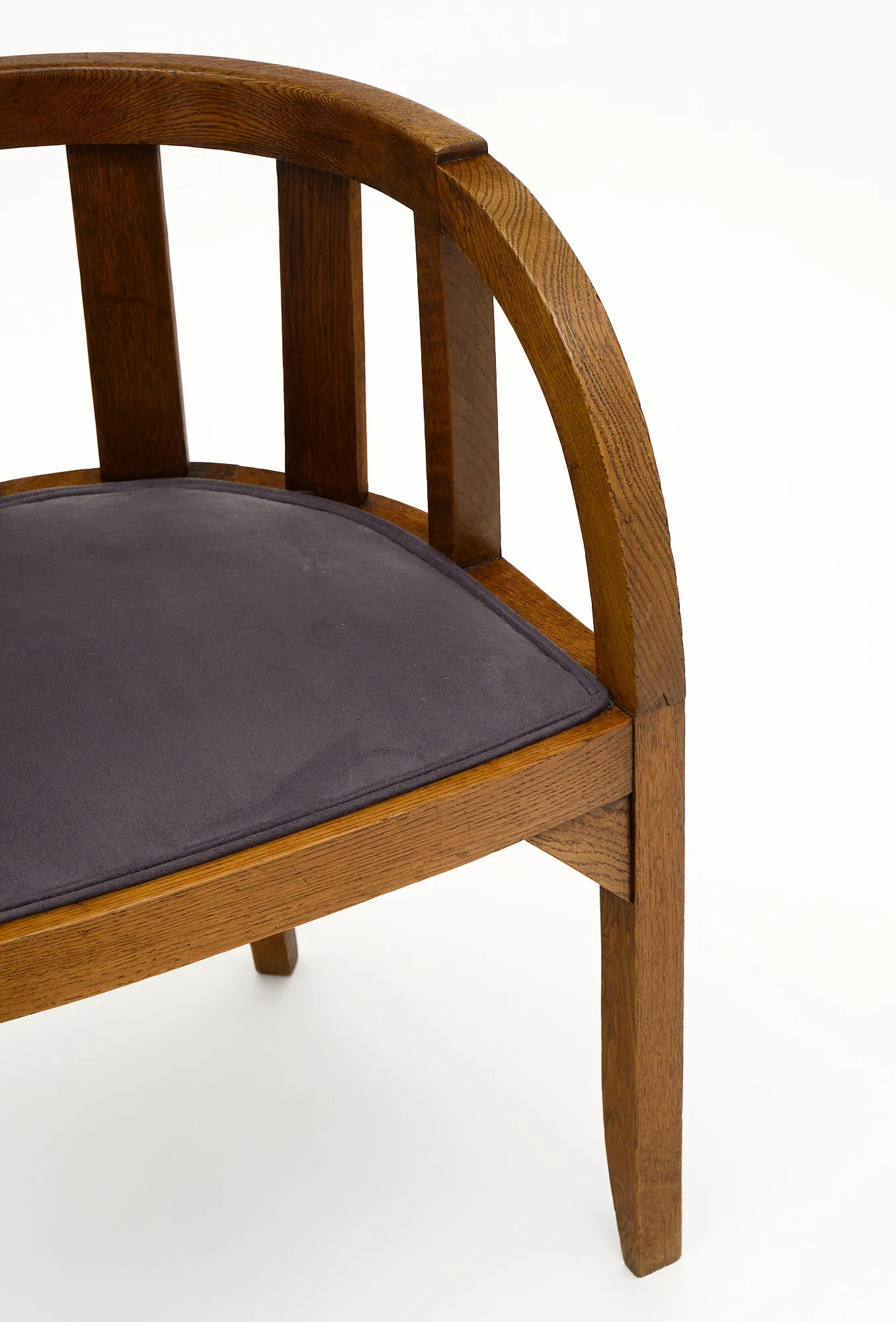 French Art Deco Oak Chairs