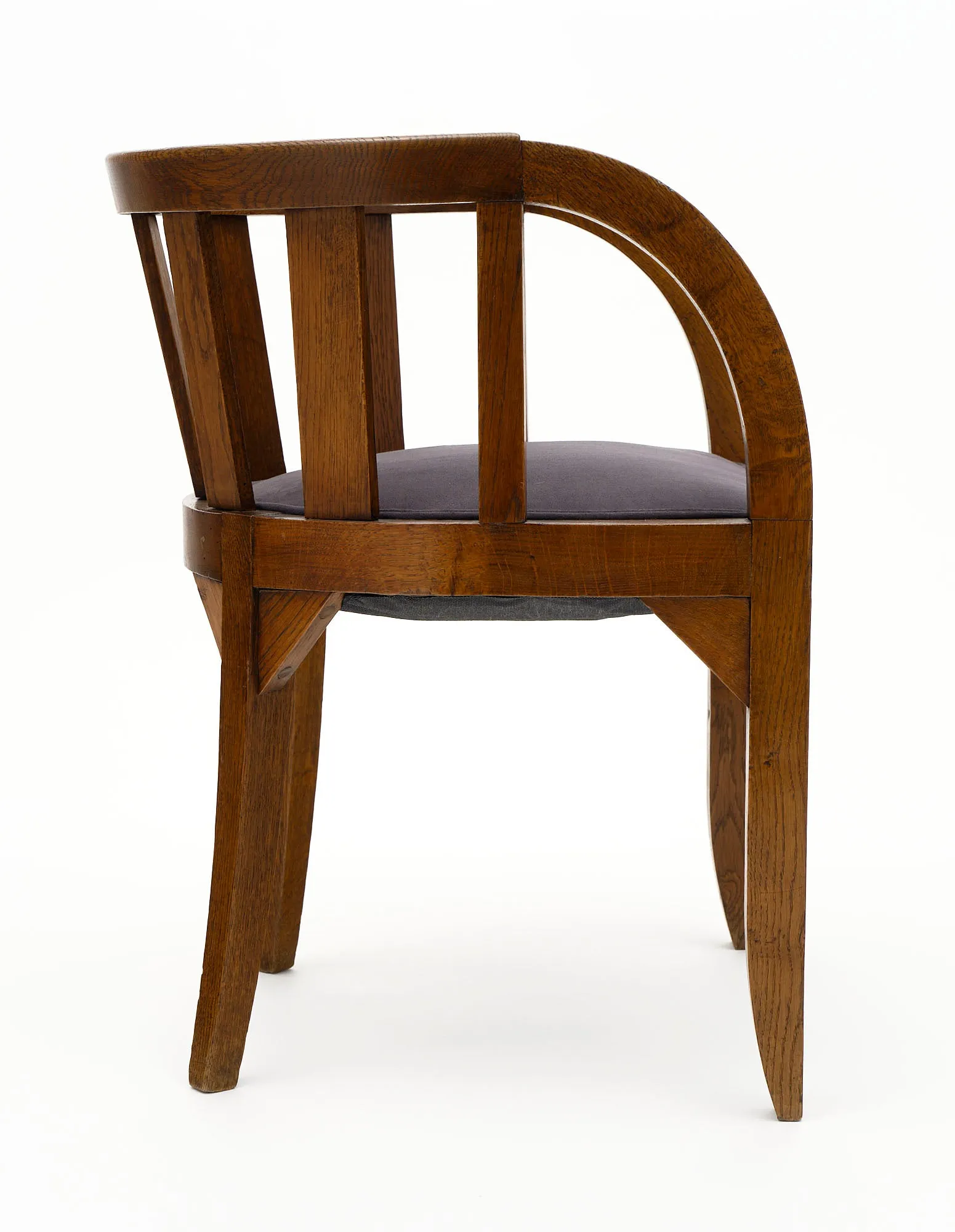 French Art Deco Oak Chairs