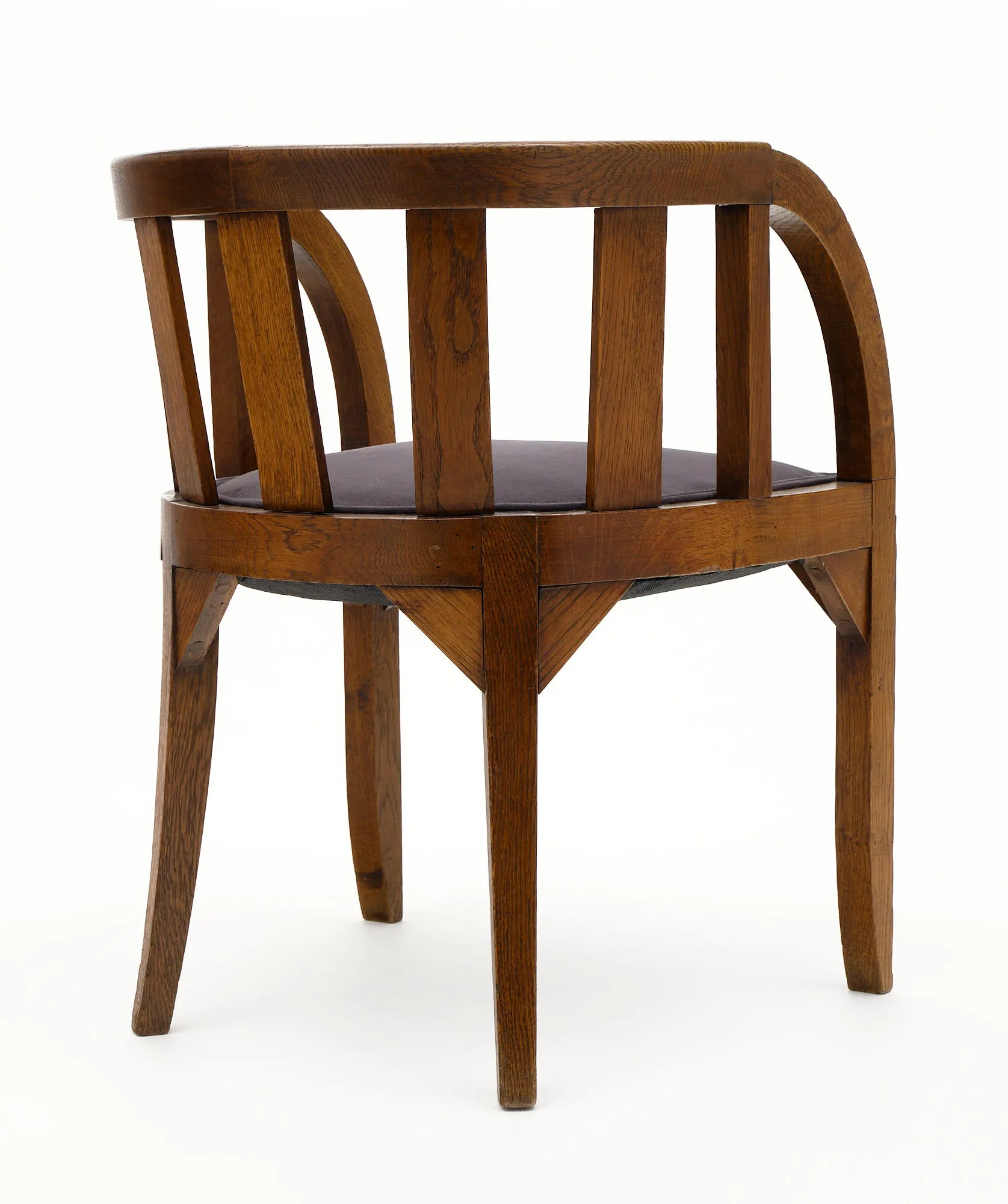 French Art Deco Oak Chairs