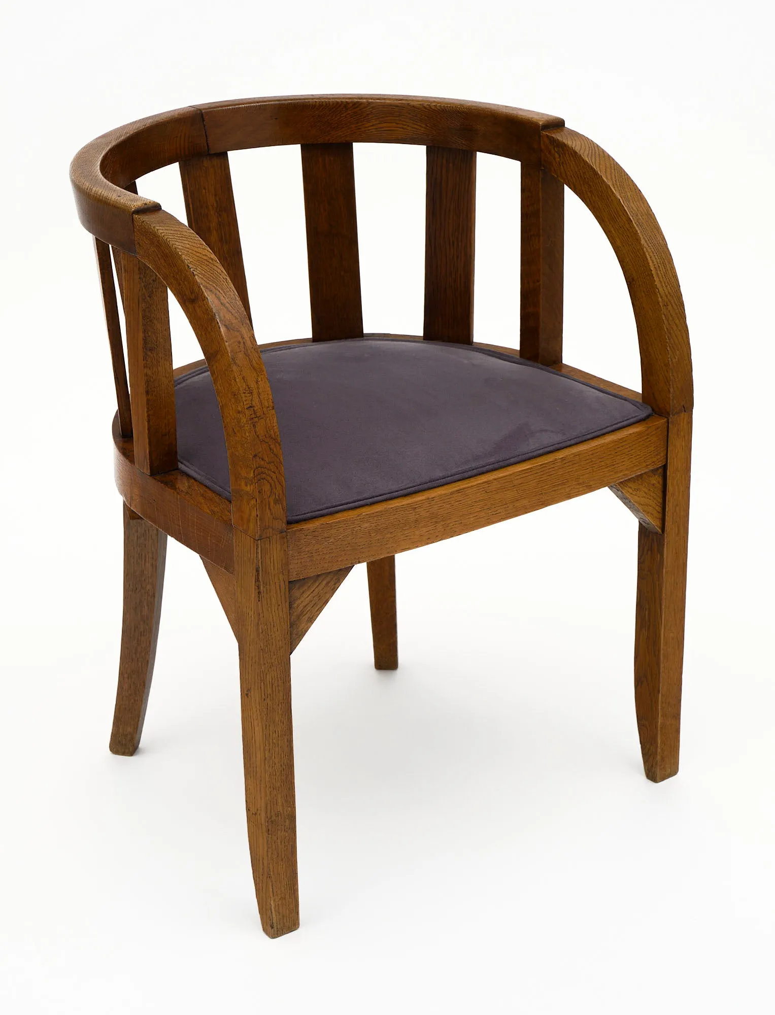 French Art Deco Oak Chairs