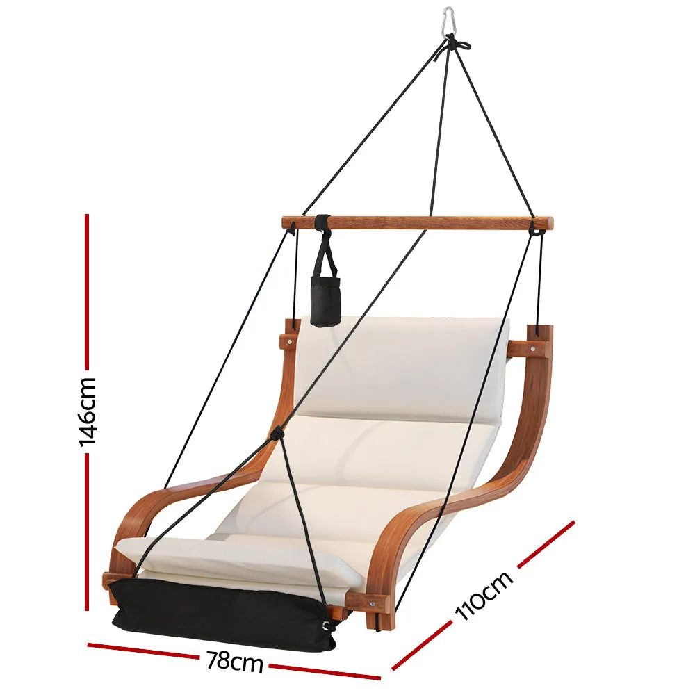 Hammock Chair Wooden Hanging Outdoor Lounge Patio