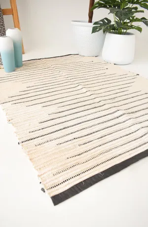 Handmade Recycled Cotton RUG 4.25 ft x 3 ft (H-RUGS-22-019)