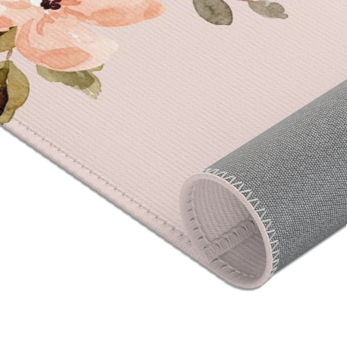 Highland Cow Wildflower Personalized Nursery Rug