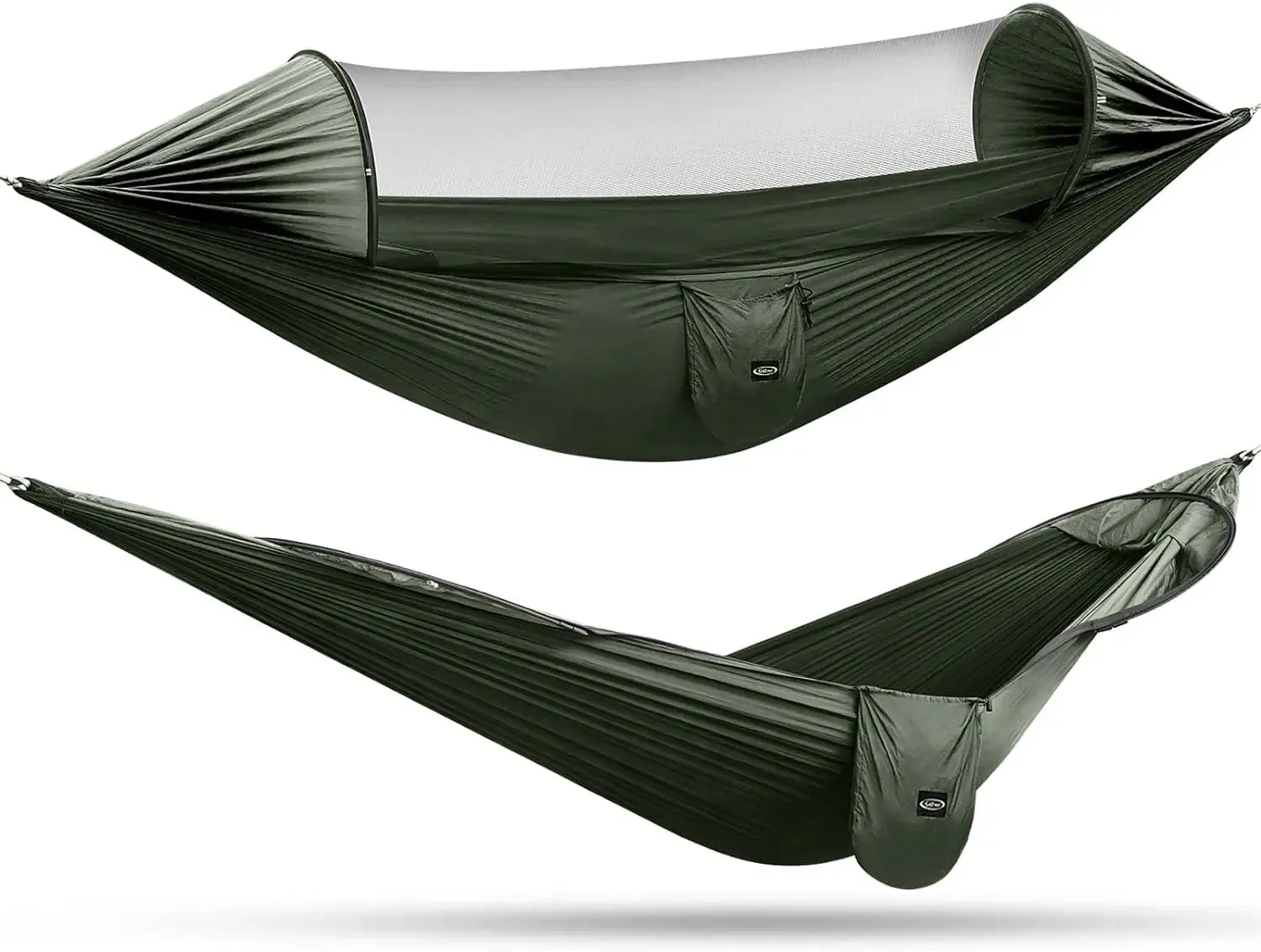 Large Camping Hammock with Mosquito Net 2 Person Pop-up Parachute Lightweight Hanging Hammocks Tree Straps Swing Hammock Bed