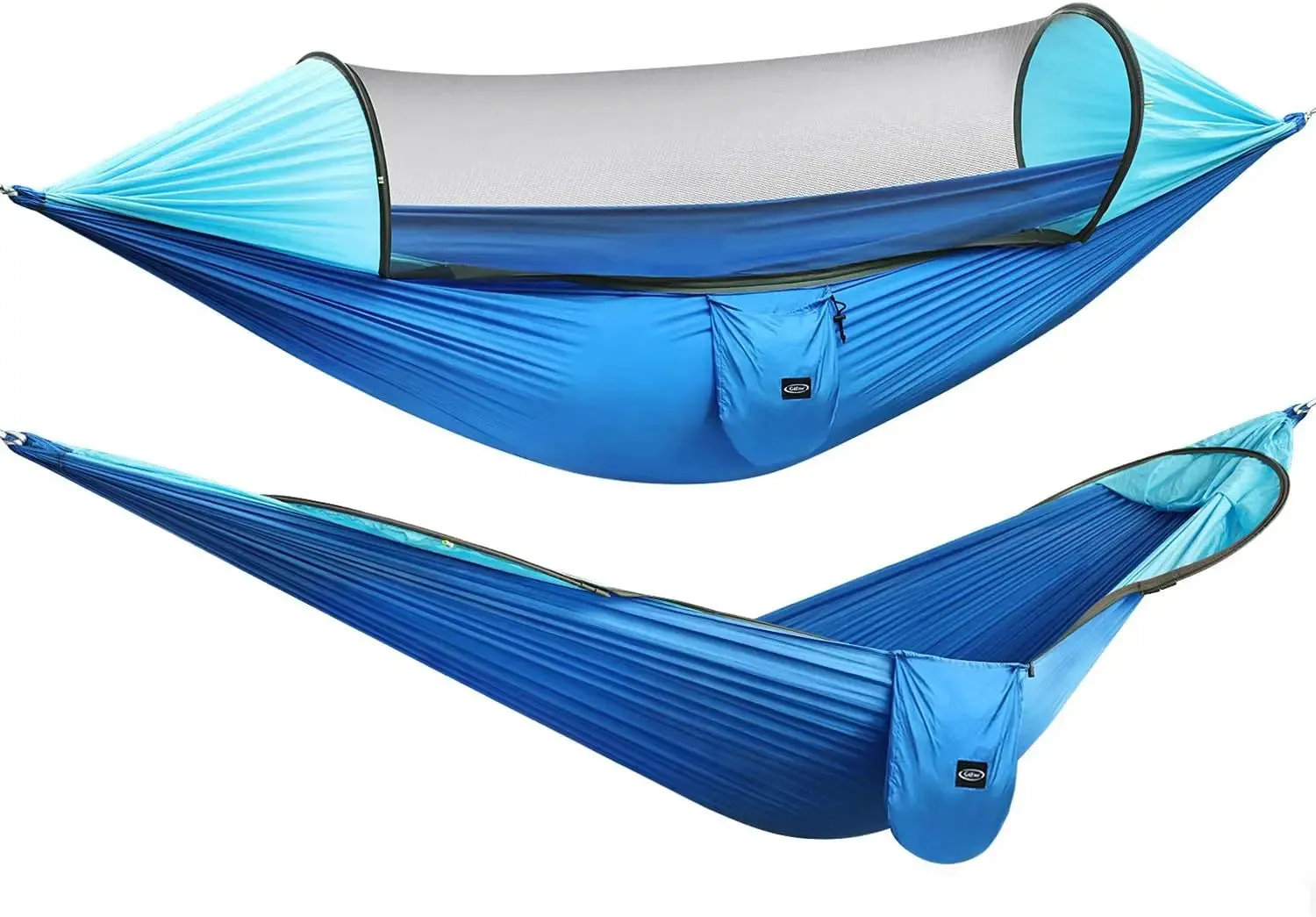 Large Camping Hammock with Mosquito Net 2 Person Pop-up Parachute Lightweight Hanging Hammocks Tree Straps Swing Hammock Bed