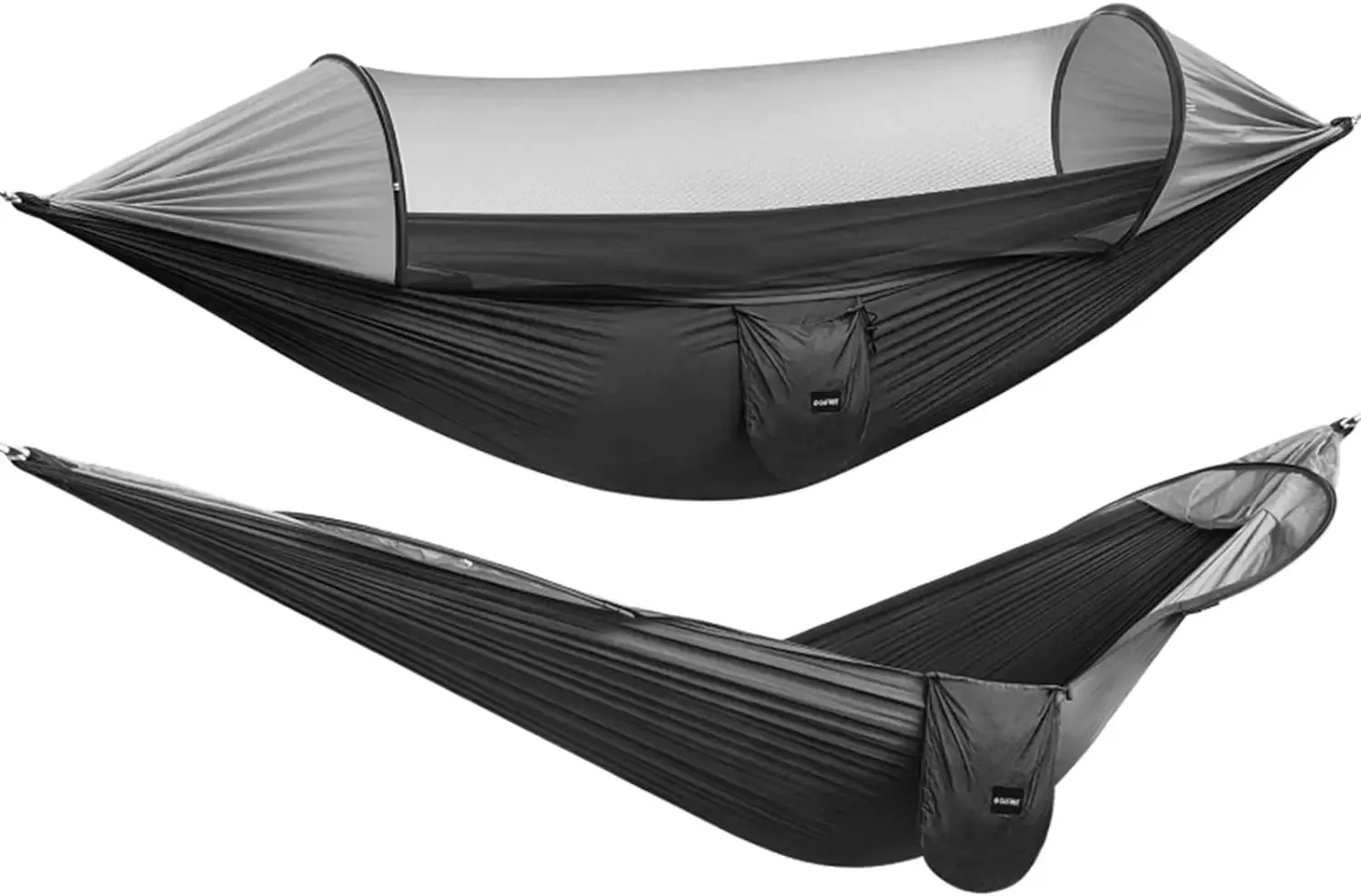 Large Camping Hammock with Mosquito Net 2 Person Pop-up Parachute Lightweight Hanging Hammocks Tree Straps Swing Hammock Bed