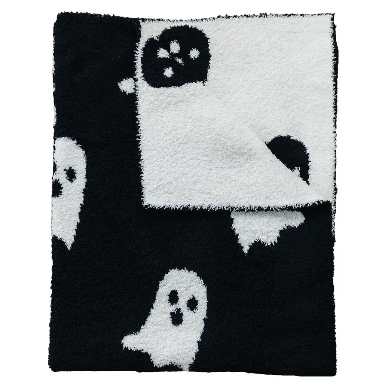 Mebie Baby - Plush Baby Blanket in Ghosts 30"x40"