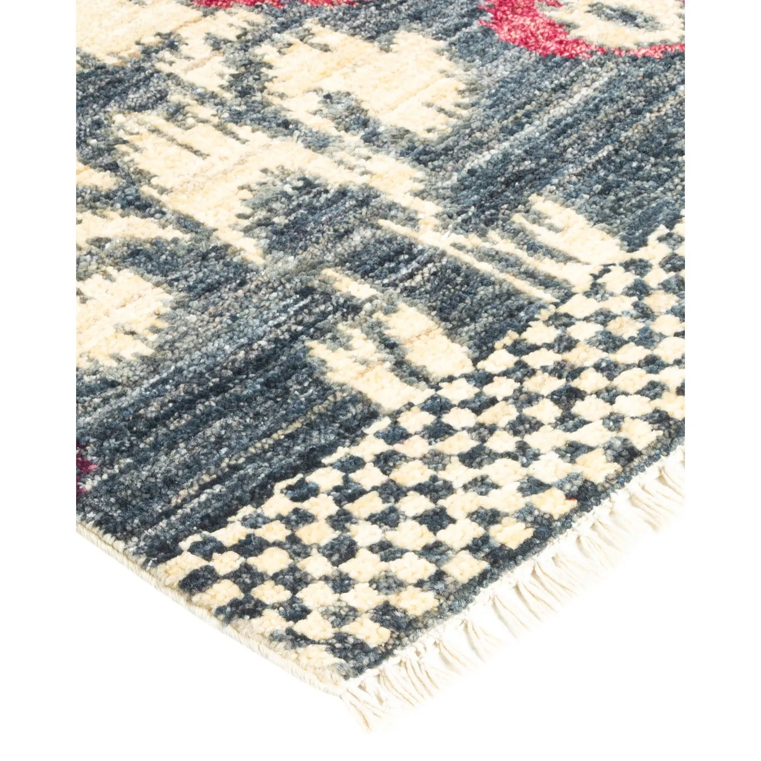 Multicolored Transitional Wool Rug - 6'1" x 6'2"