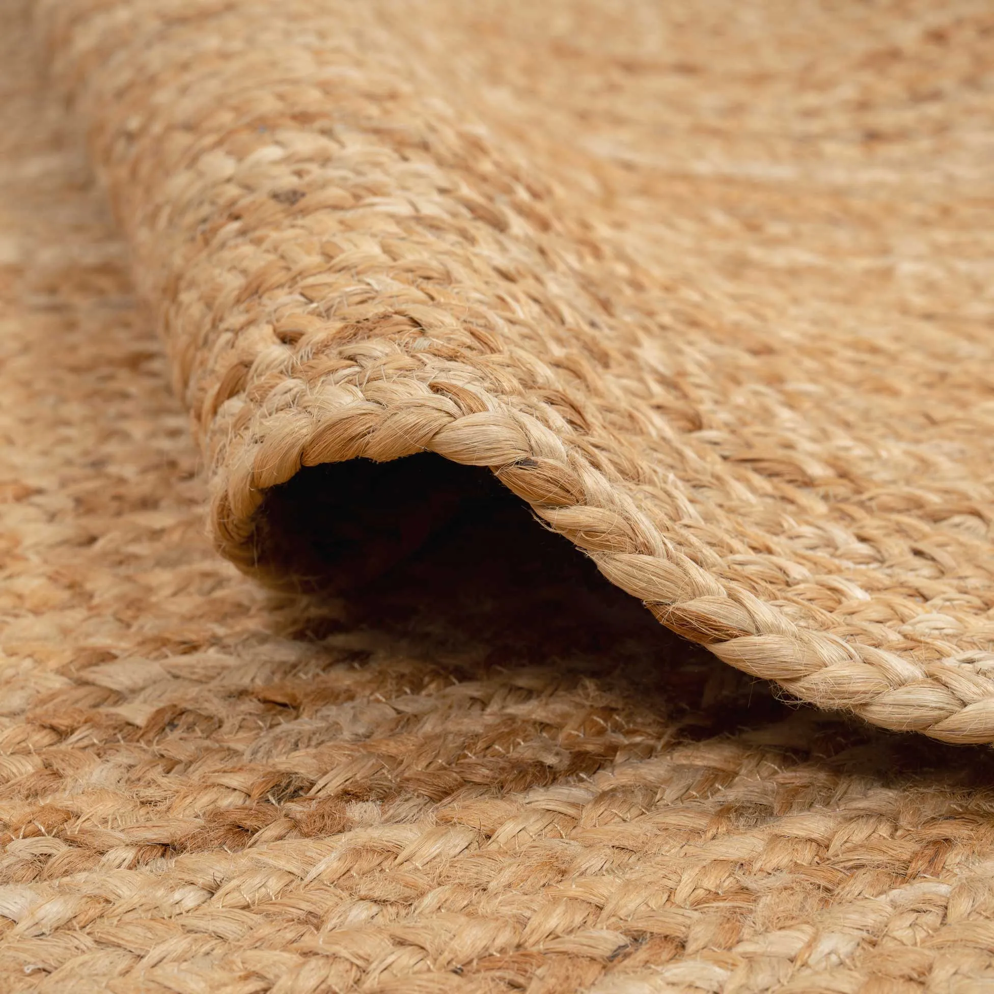 Natural Rustic Oval Jute Rug