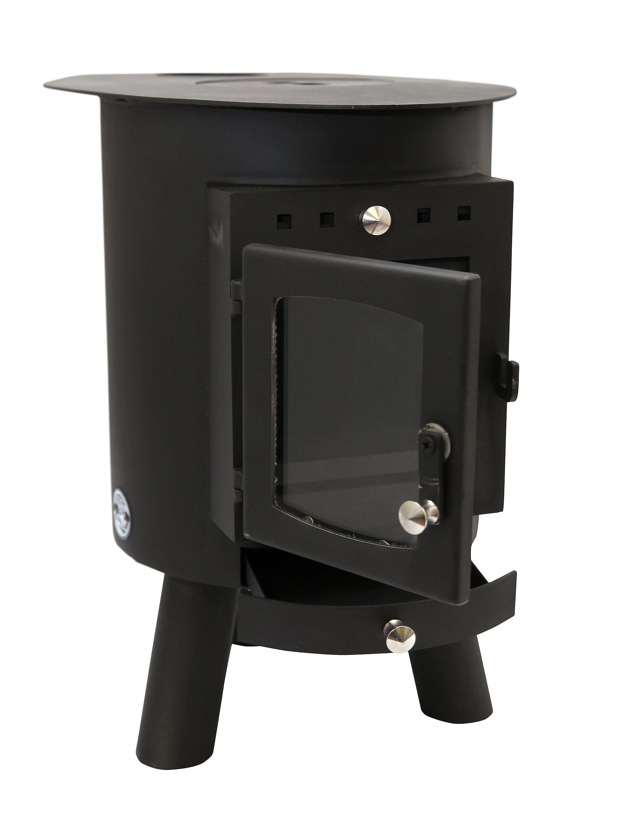 Outbacker® Hygge Oval Tent Stove | 4.5kw 18kg | Single Wall Flue Package