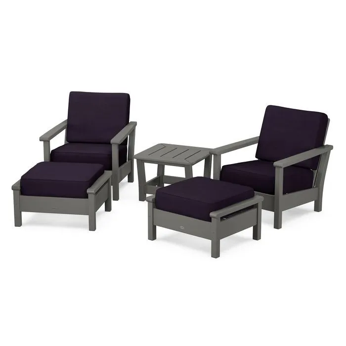 Polywood Harbour 5-Piece Deep Seating Chair Set