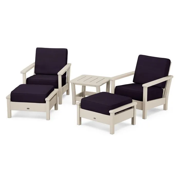 Polywood Harbour 5-Piece Deep Seating Chair Set