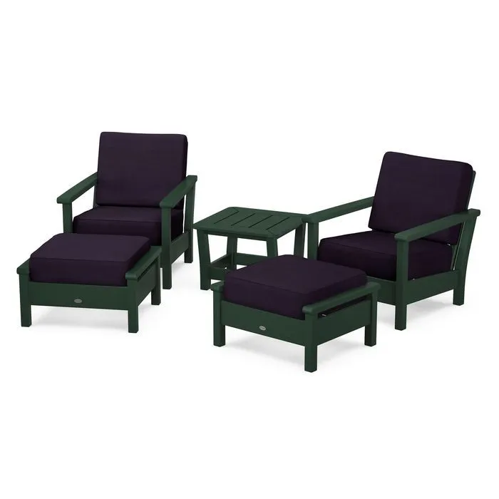 Polywood Harbour 5-Piece Deep Seating Chair Set