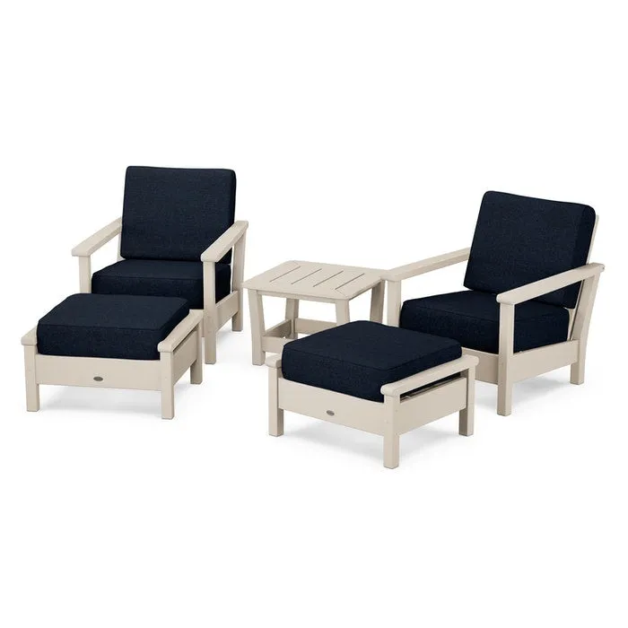 Polywood Harbour 5-Piece Deep Seating Chair Set