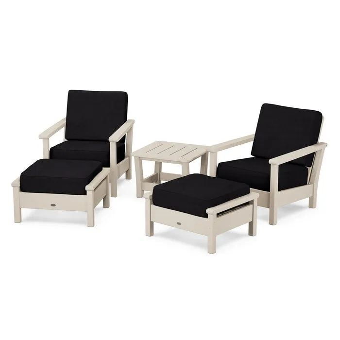 Polywood Harbour 5-Piece Deep Seating Chair Set