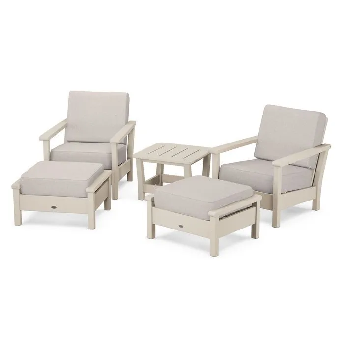 Polywood Harbour 5-Piece Deep Seating Chair Set
