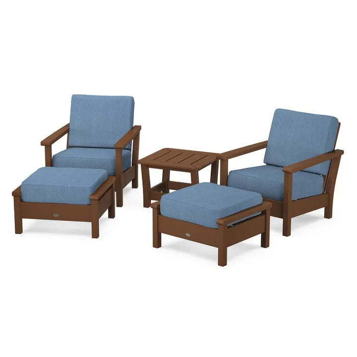 Polywood Harbour 5-Piece Deep Seating Chair Set