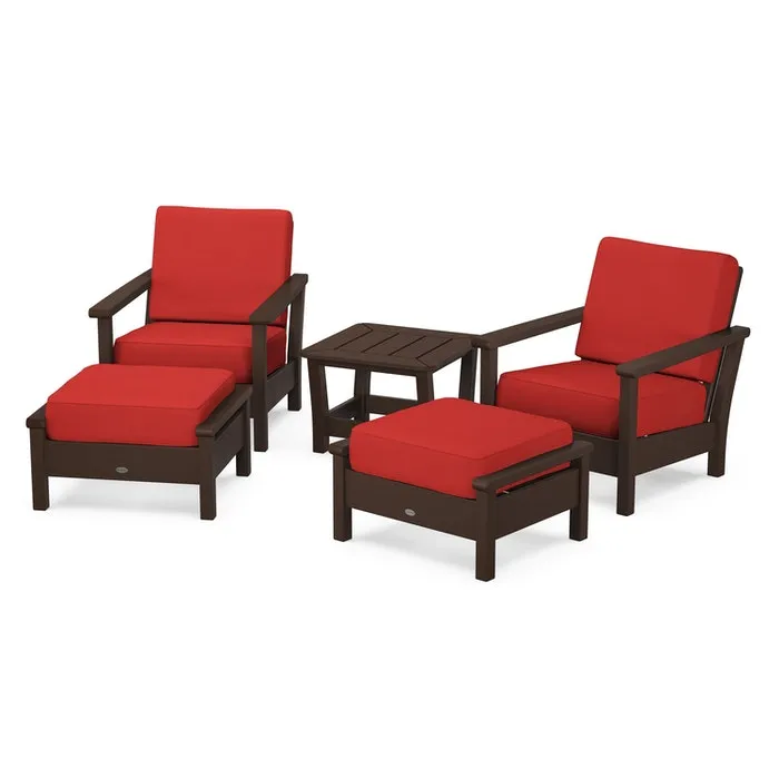 Polywood Harbour 5-Piece Deep Seating Chair Set